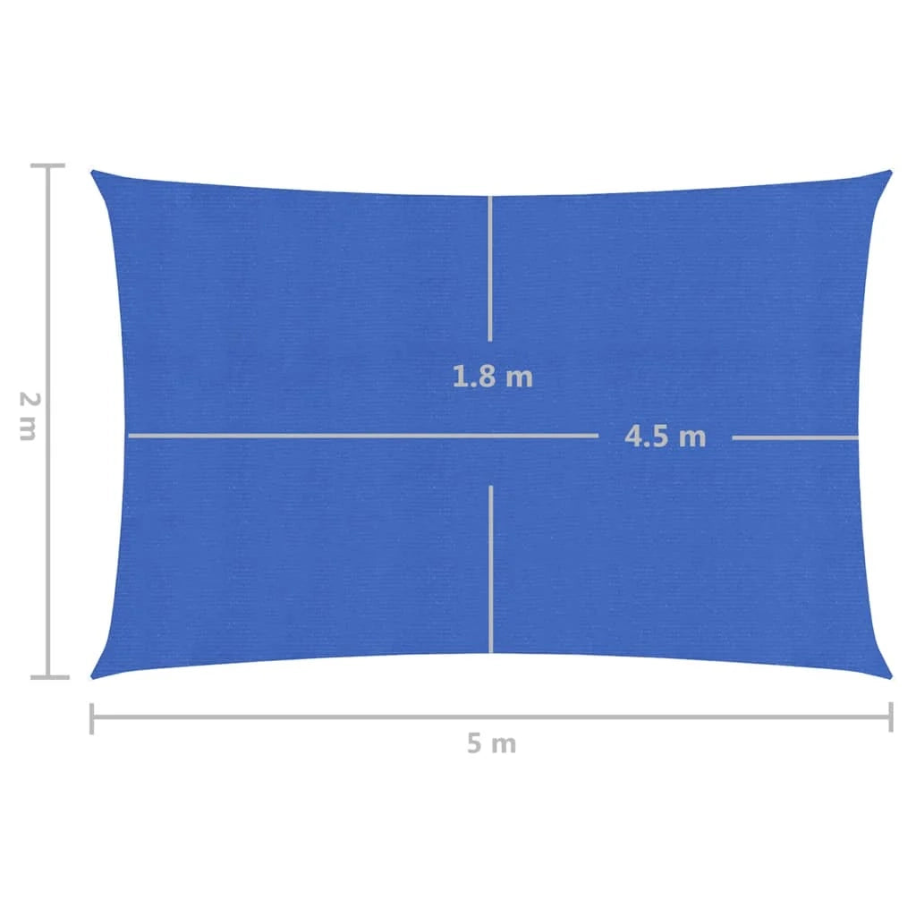 Vela in tessuto per ombrellone 160 g/m² HDPE 2 x 5 m blu 02_0009057
