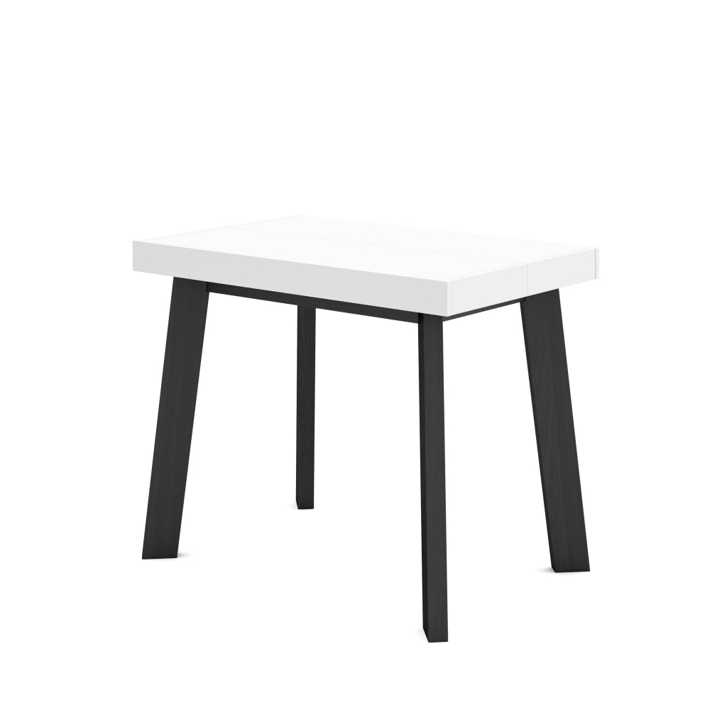 Consolle allungabile, 262x90x73cm, Per 12 persone, Gambe in legno, Bianco RF3021