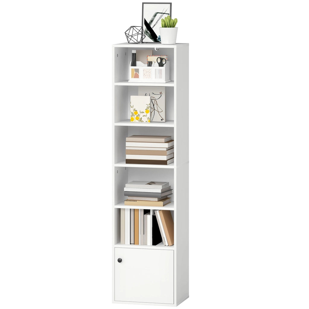 Libreria 6 ripiani con ante e scaffali regolabili ¨C Xylo ¨C Bianco 40x30x156 cm