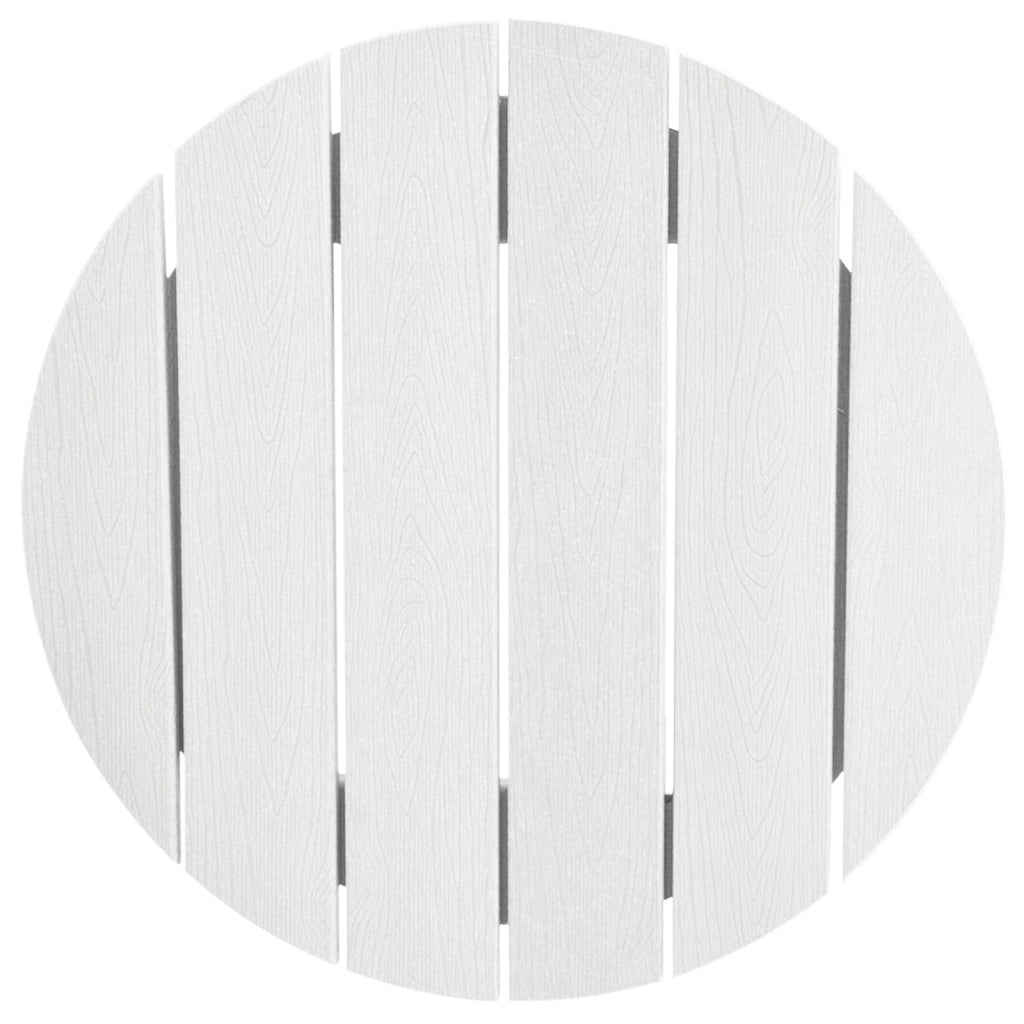 Set Bar da Giardino  3 Pezzi Bianco HDPE