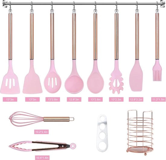 Set di cottura in silicone senza grasso, set di utensili da cucina - 22 pezzi