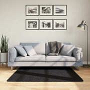 vidaXL Tappeto OVIEDO a Pelo Corto Nero 120x120 cm