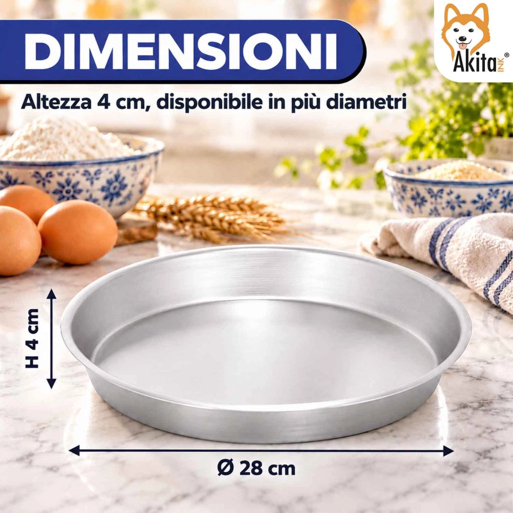 Akitaink 6 Pezzi Tortiera Conica Pastiera Alluminio 28 cm h 4 cm