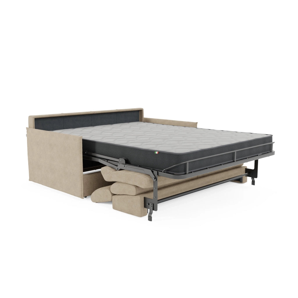 Miryam Divano letto con poggiatesta reclinabili e comfort maxi - design compatto in morbido tessuto smacchiabile T31 189 cm beige