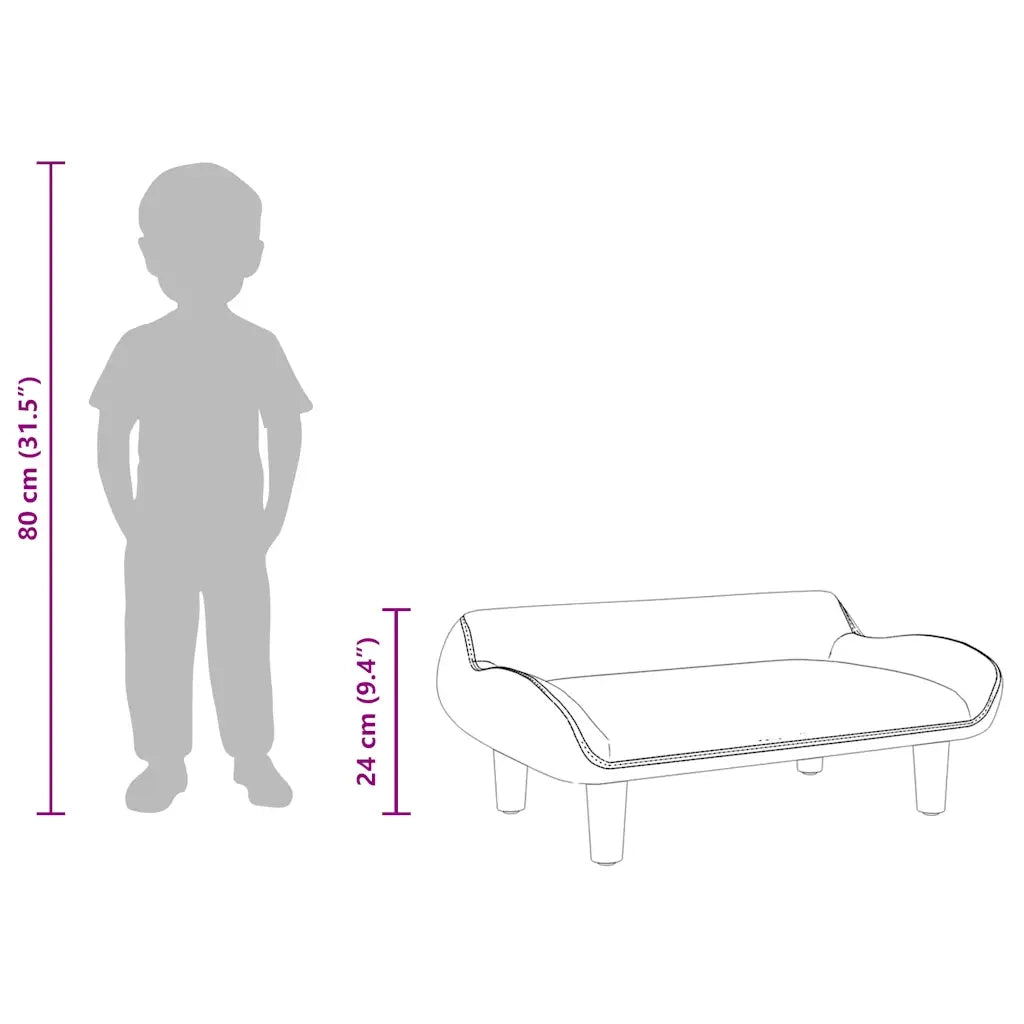Divano | Divano da soggiorno | Sofa per Bambini Crema 70x40x24 cm in Tessuto