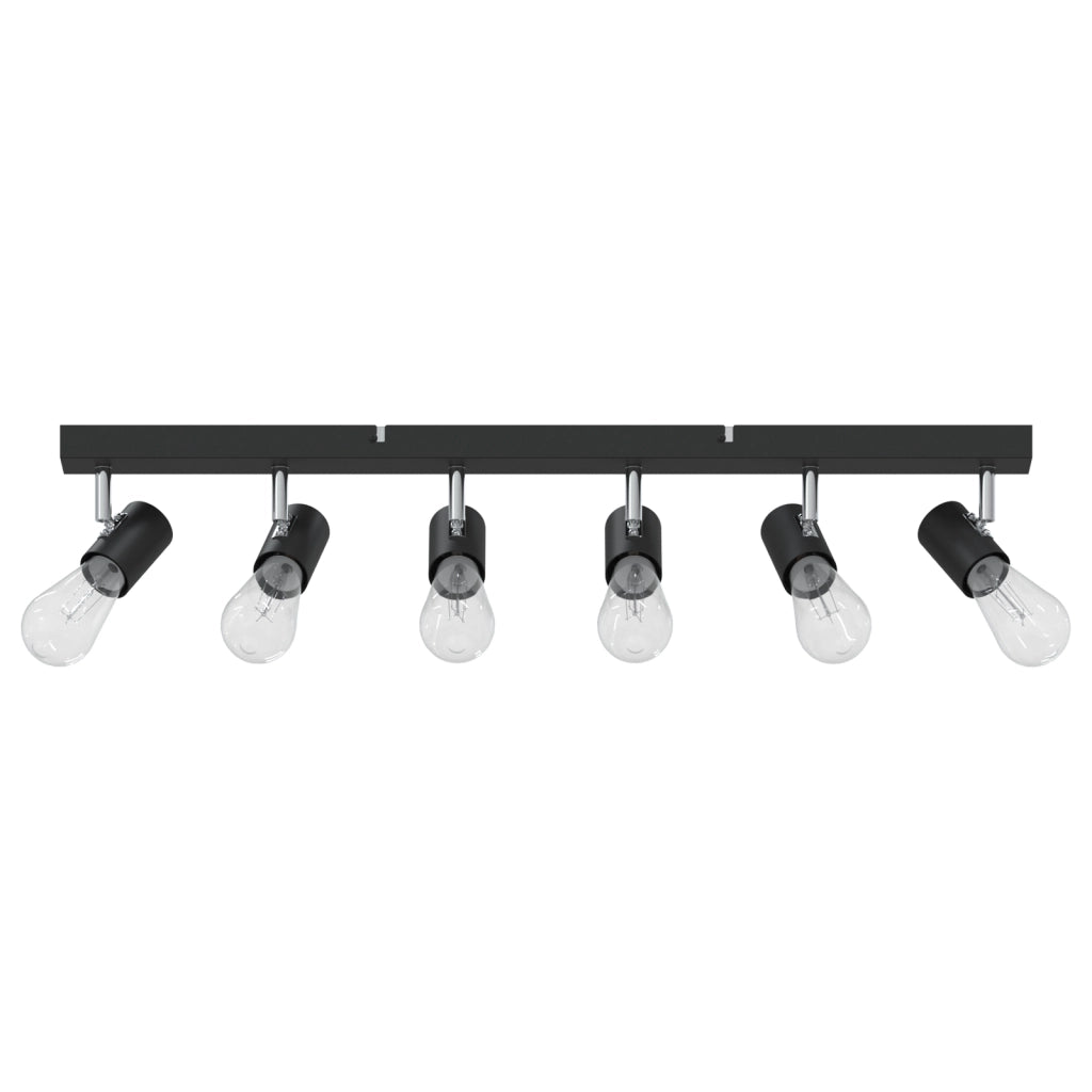 Faretti da soffitto 6 vie regolabili neri E27