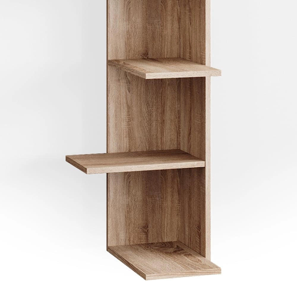 Scaffale angolare Tera, Sonoma, 37 x 140.1 cm, utilizzabile per riporre libri e oggetti decorativi