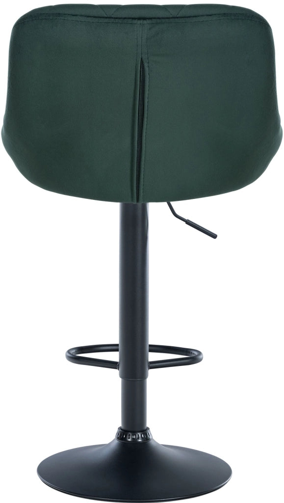 Sgabello da bar Lazio Velvet Verde scuro,nero
