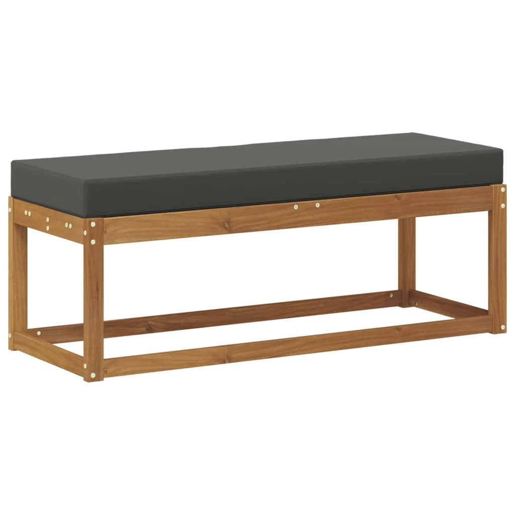 Sedia da giardino-Panca da esterno Naturale e Antracite 115 x 43 x 45 cm