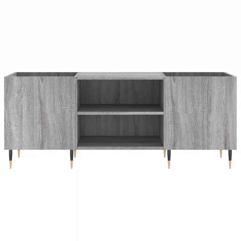 Mobile Porta Dischi Grigio Sonoma 121x38x48cm Legno Multistrato 831674
