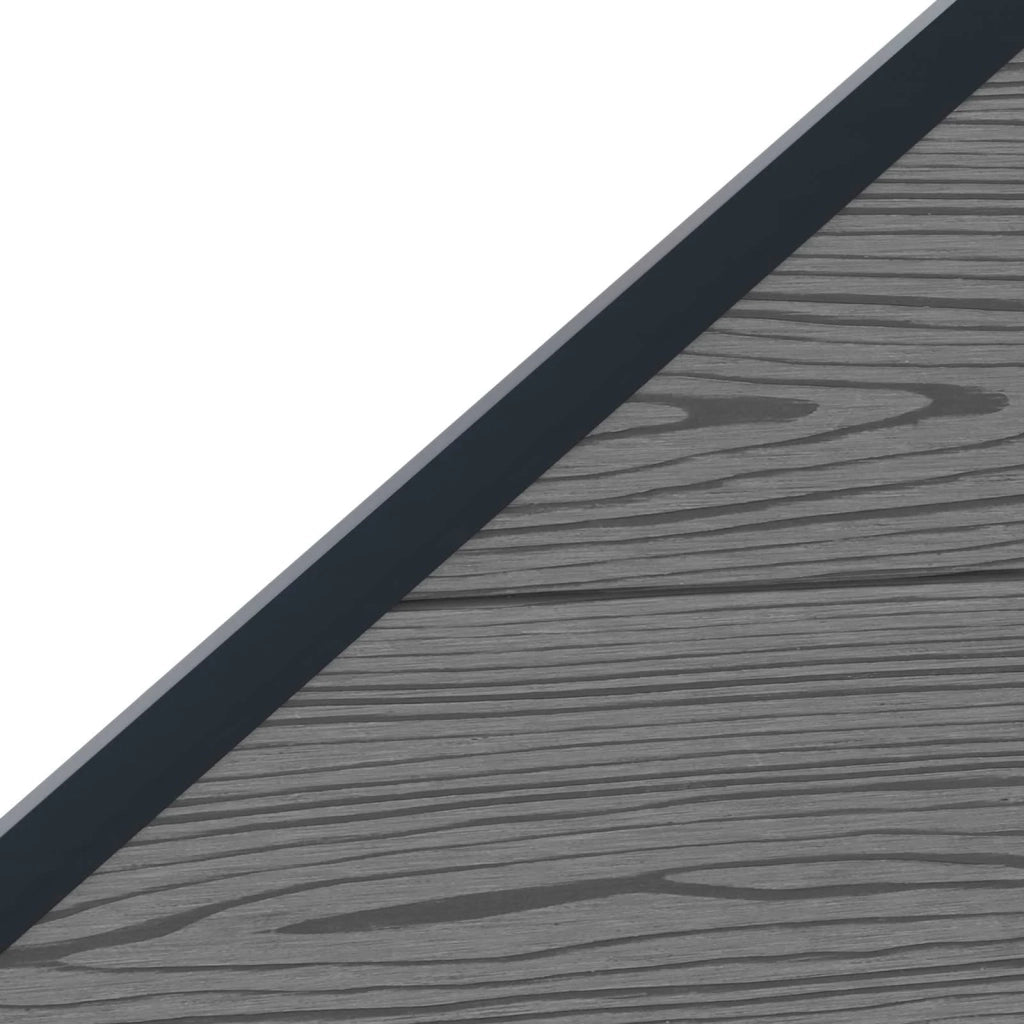 Set di Recinzione 95 x 180 cm WPC e Alluminio Grigio 42039062