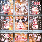 Decorazioni per Finestre in PVC Reutilizzabili - 3D Fiocchi di Neve - Babbo Natale/Quale Vogliamo - Decorazione per Finestre - Adatta per Vetro Liscio