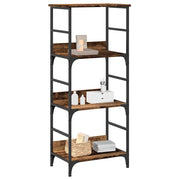Libreria-Scaffale per Libri-Mobile di Stoccaggio Legno Antico 50x33x117,5 cm in Legno Multistrato