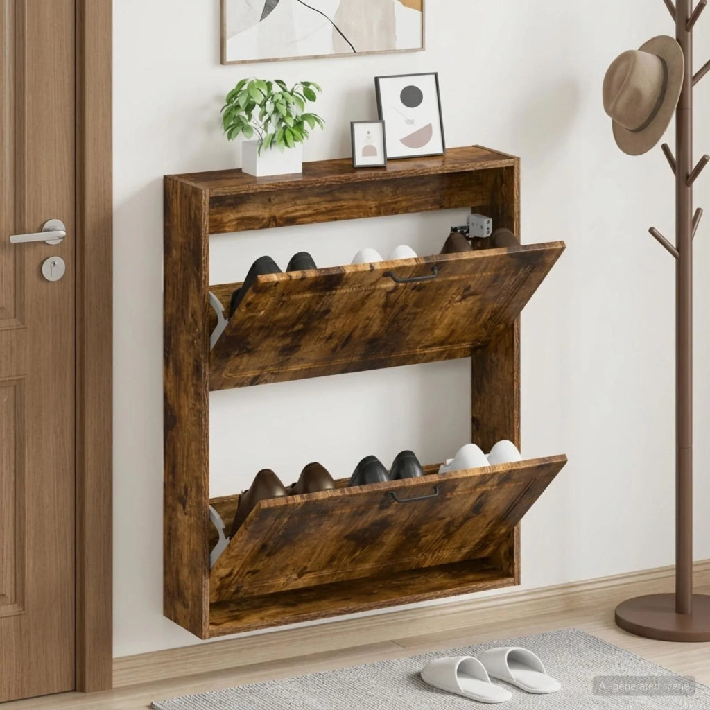 Mobiletto per Scarpe da Muro UTRECHT 71 x 17 x 86 cm 897740