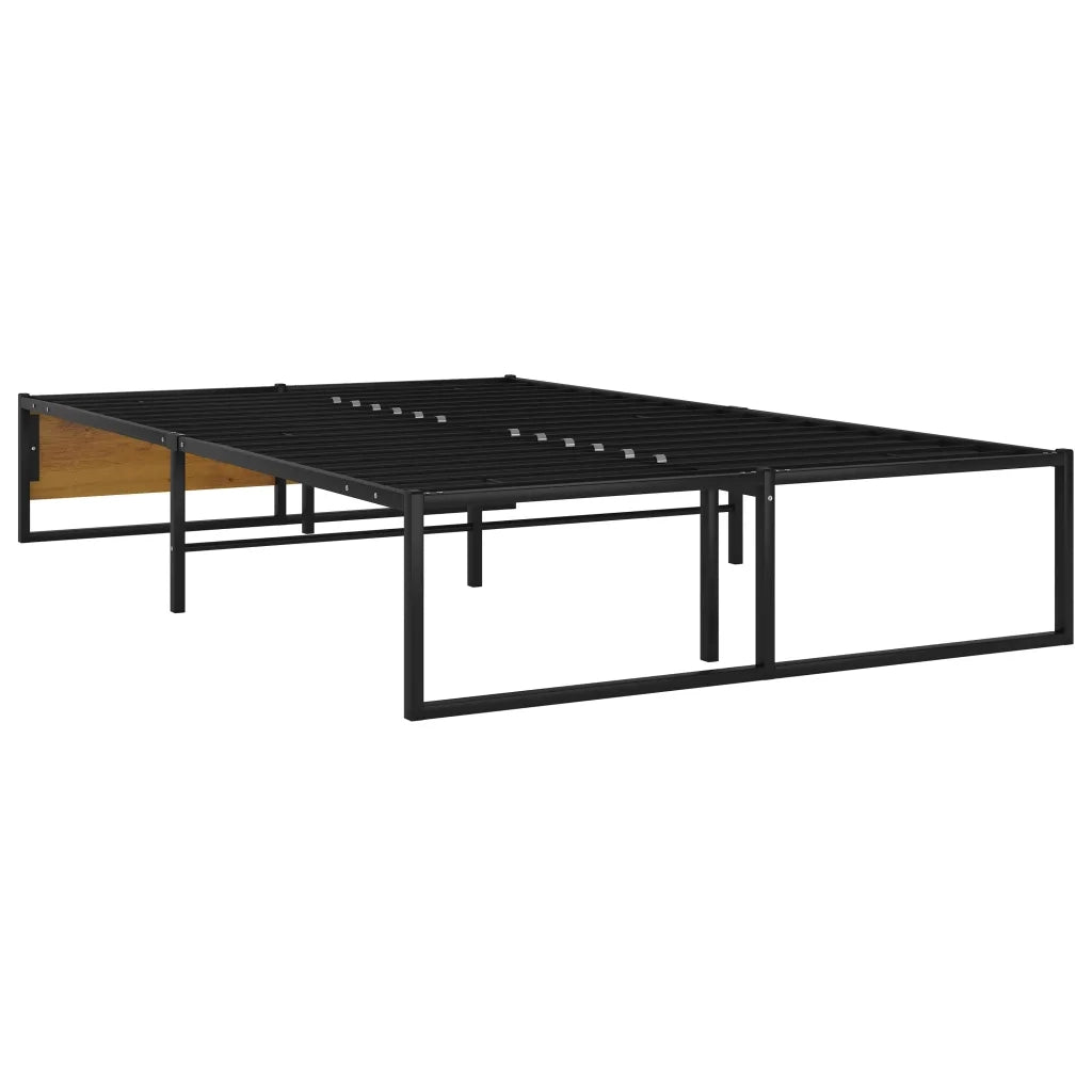 Letto matrimoniale | Letto per adulti | Giroletto Nero in Metallo 120x200 cm