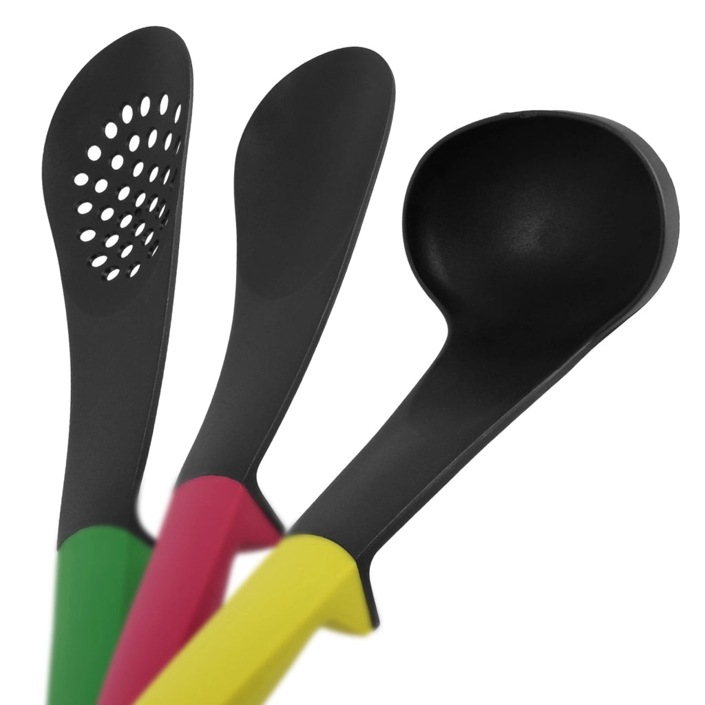 Set utensili da cucina 6 pezzi con manico ergonomico supporto rotante Multicolore Cheffinger