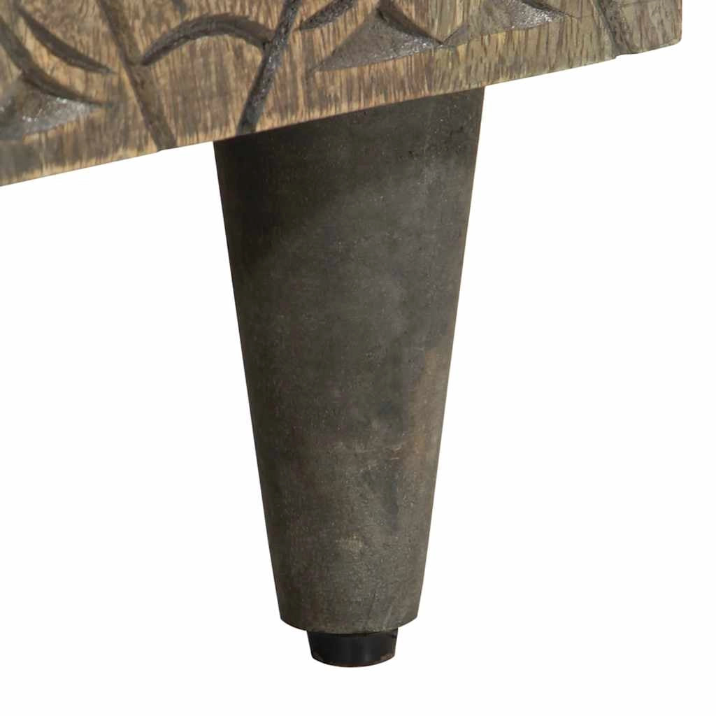 Mobile lavabo in legno massello di mango design elegante bagno 62 x 33 x 58 cm legno nero 02_0057752