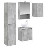 Set di Armadi da Bagno 5 pcs Grigio Cemento 50 x 14,5 x 70 cm 3407298