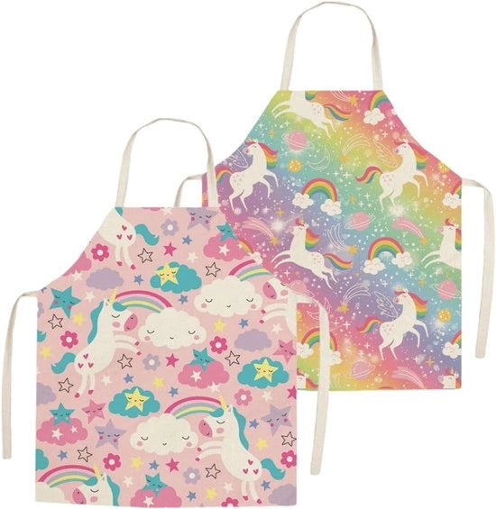 Set di 2 Camicioni da Pintura per Bambini - Set di 2 - Cucina, Cucina, Cottura, Pintura - Inclusi Tasche - Adatto per 4-12 Anni