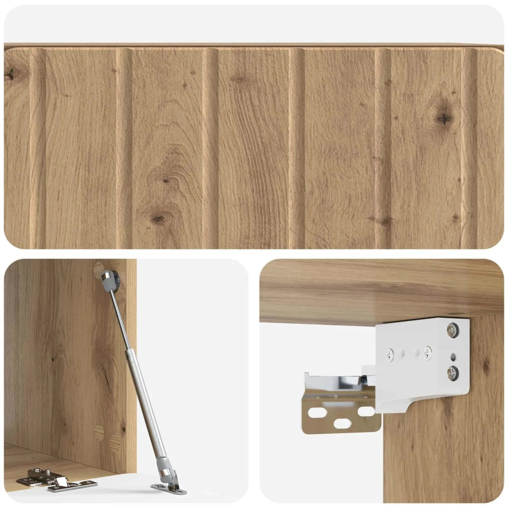Mobile Porta TV da Muro Rovere Artigianale 78,5 x 41 x 30 cm
