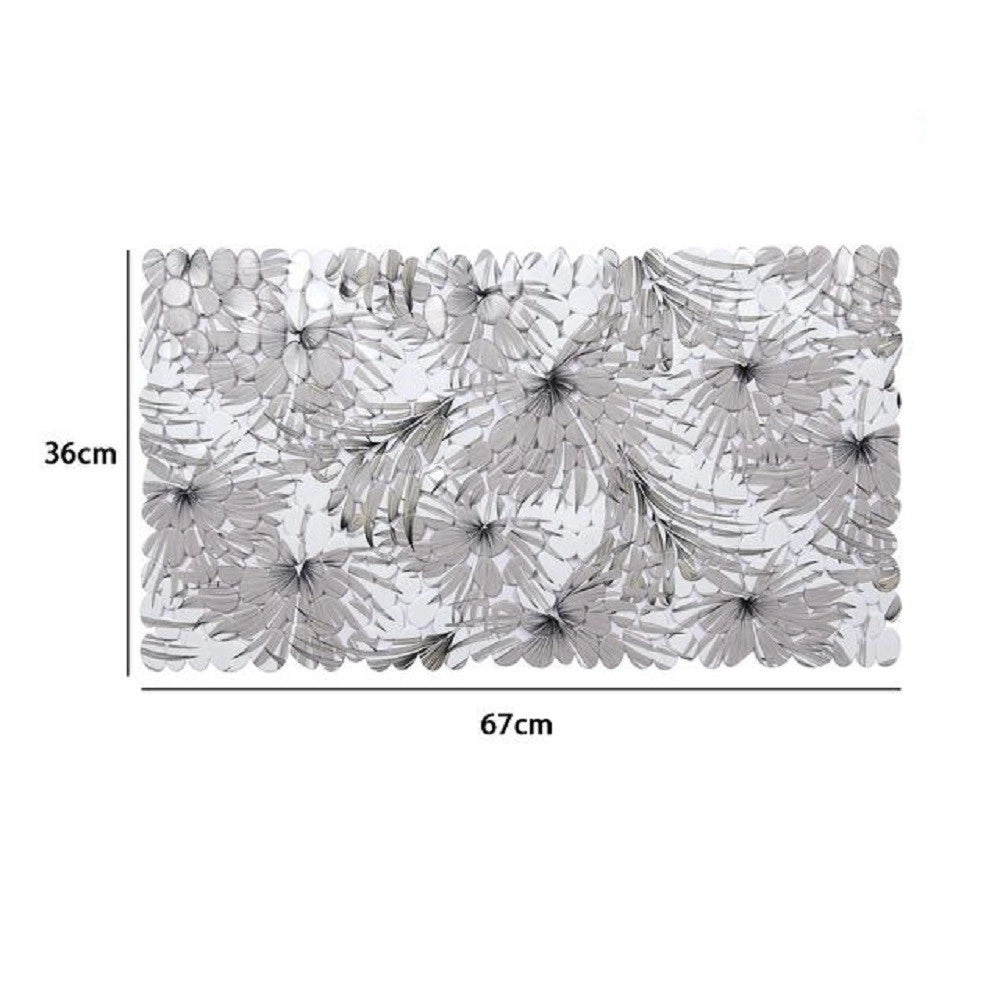 Trade Shop - Tappeto In Pvc Con Stampa Tropicale Antiscivolo Vasca Bagno Doccia 67x36cm 87073 -