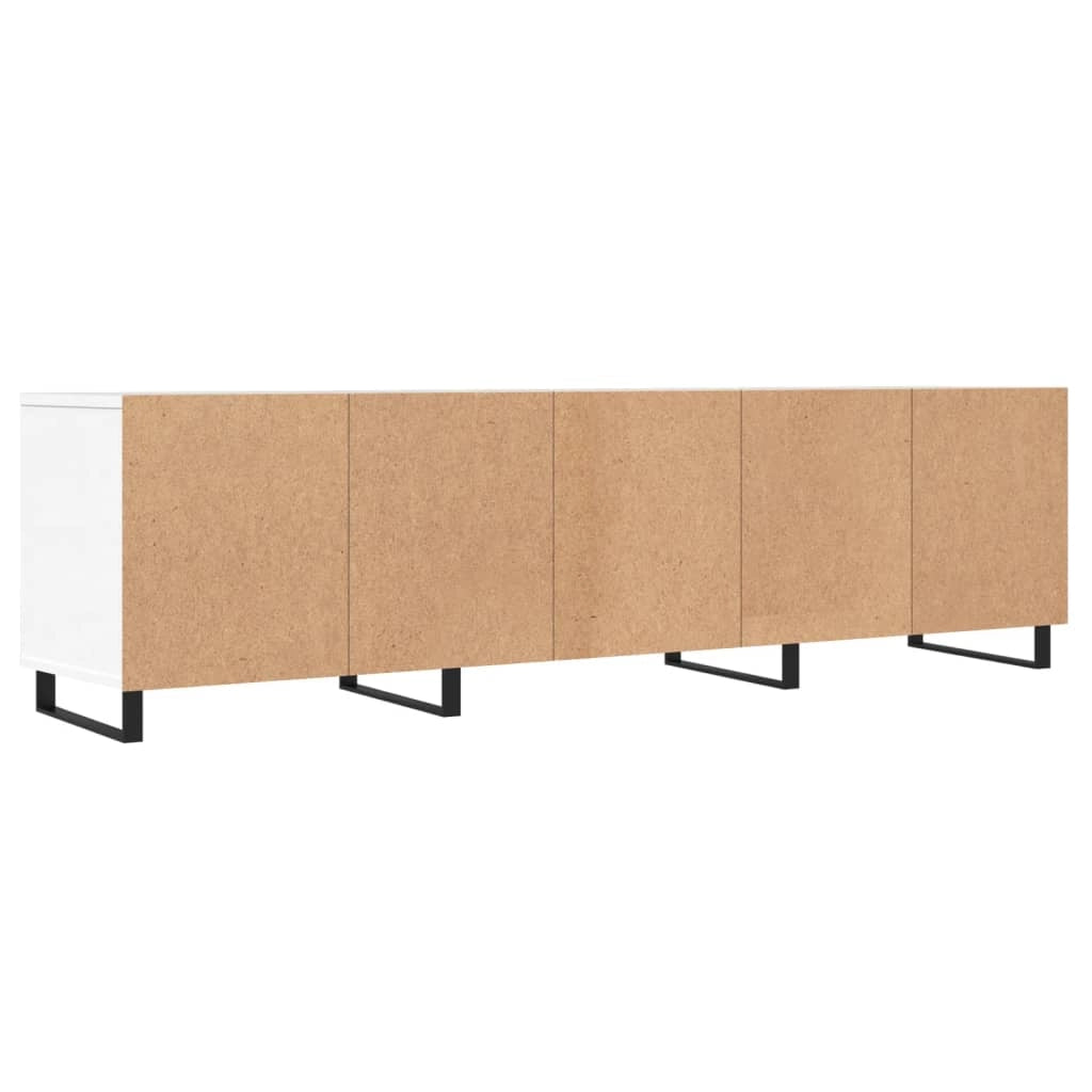 Mobile TV multimediale mensola TV credenza TV per sala da pranzo soggiorno camera da letto 150 x 30 x 44,5 cm legno ingegnerizzato bianco 02_0025969