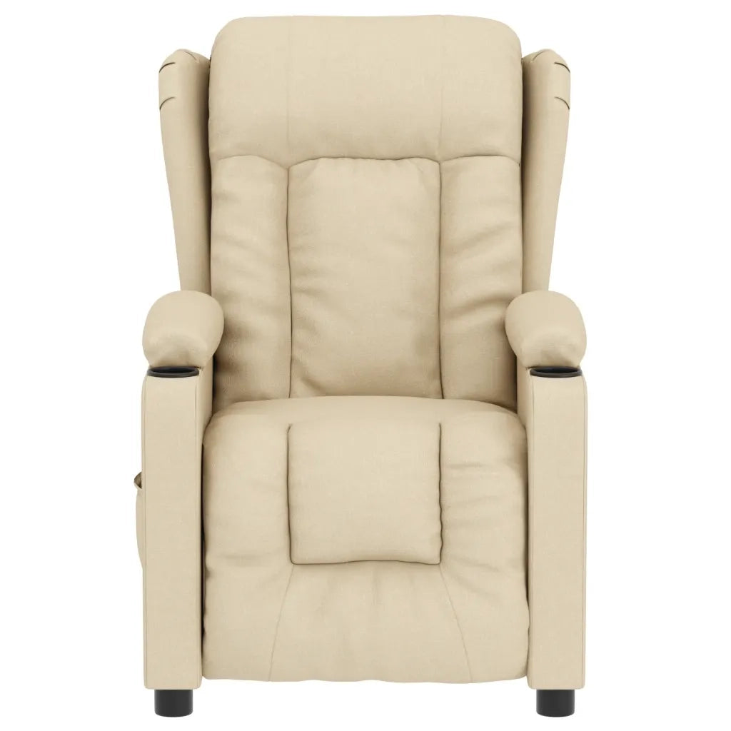 Poltrona Elettrica Reclinabile Crema in Tessuto 3098786