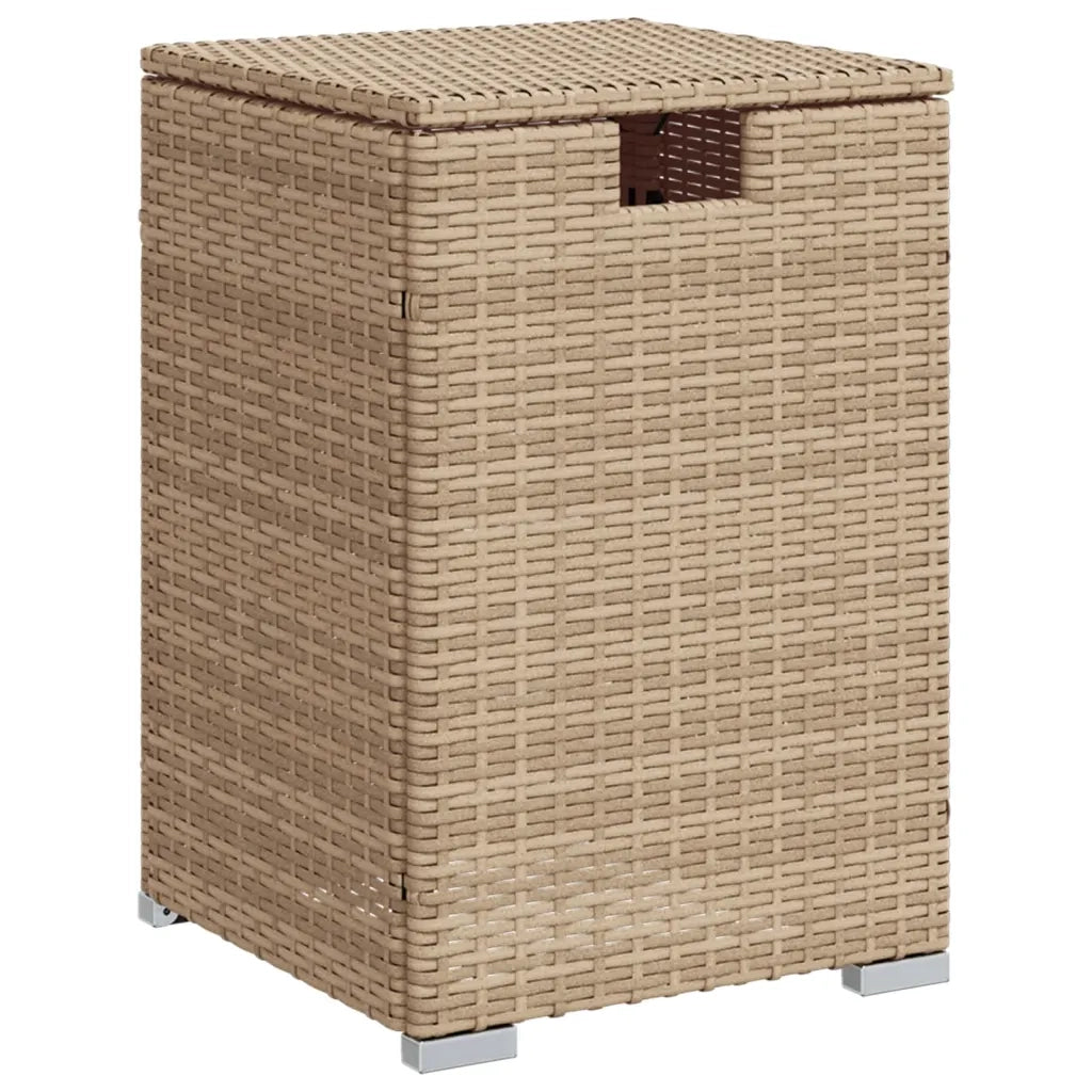 Tavolino da Giardino | Tavolo Copri Serbatoio Propano Beige 40x40x60 cm in Polyrattan