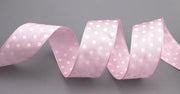 Cadeaulint luce rosa chiaro e bianco 20 m x 40 mm, rotolo con filo di 4 cm, taftlint a strisce polka dot, festeggia Pasqua e compleanni, decorativo per bambini.