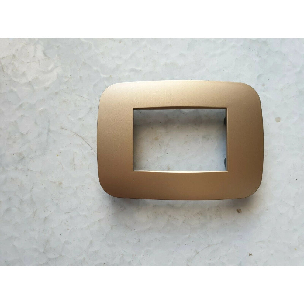 Trade Shop - Placca Placchetta Placchette Compatibili Per Serie Axolute Bticino Colorate Fori - Oro Satinato -7 Fori     -