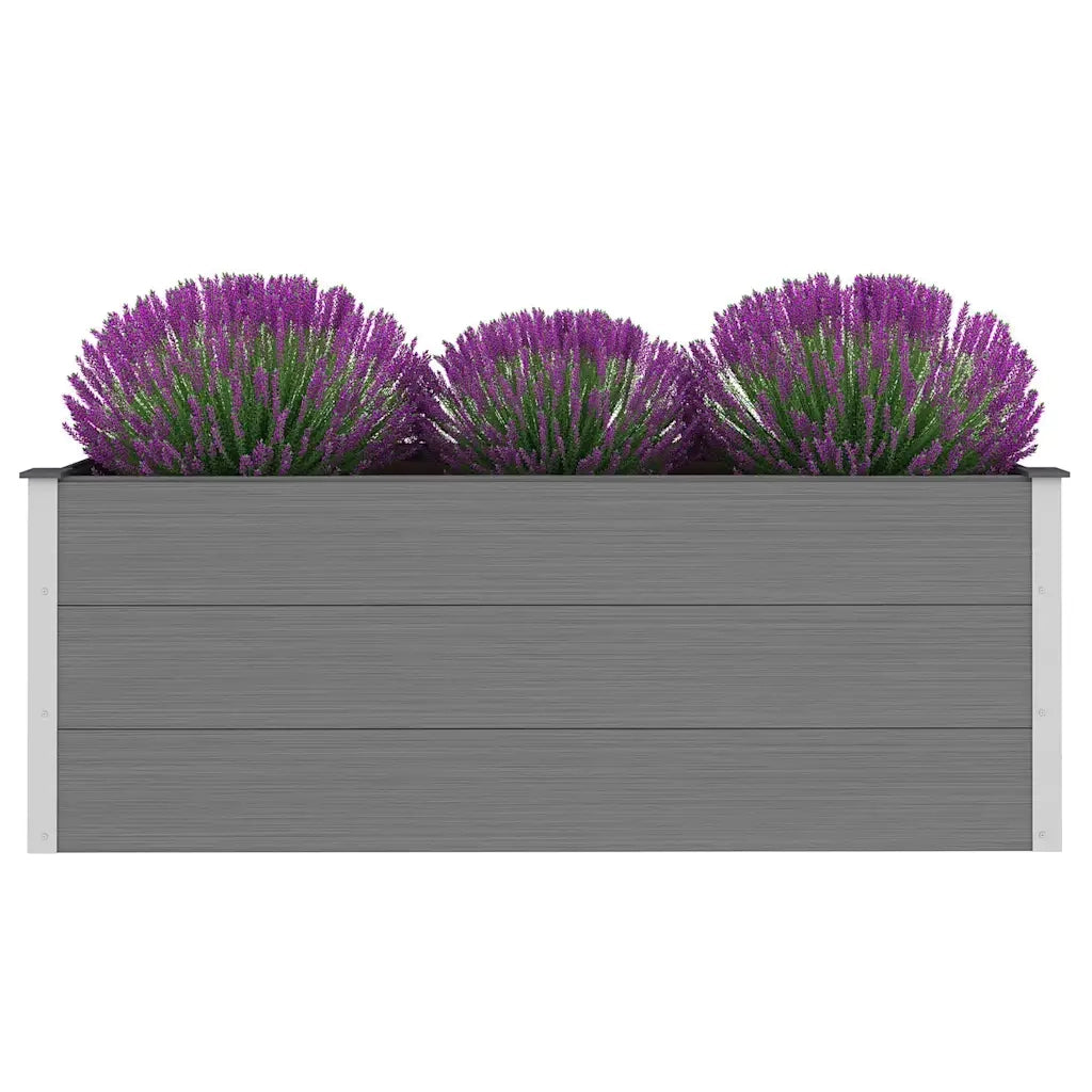 Fioriere | Cassetta per fiori | Letto Rialzato da Giardino in WPC 150x50x54 cm Grigio