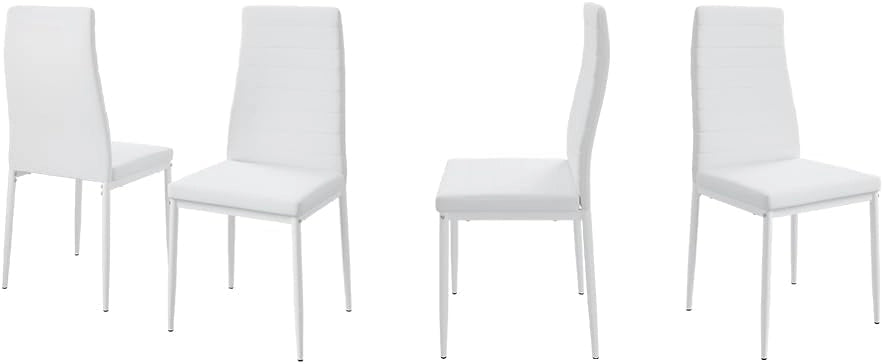 Sedia da sala da pranzo Grand, Bianco, 42.5 x 48 cm Set di 4, per l’utilizzo come set da pranzo in cucina o sala da pranzo