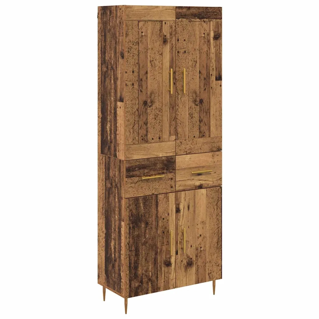 Credenza | Madia | Buffet da pranzo | Armadio da pranzo Legno vecchio 69,5 x 34 x 180 cm Legno multistrato