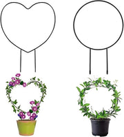 Supporto per piante per interni - Set da 4 pezzi - Design a forma di cuore rotondo - Adatto per la maggior parte delle piante da interno che si arrampicano
