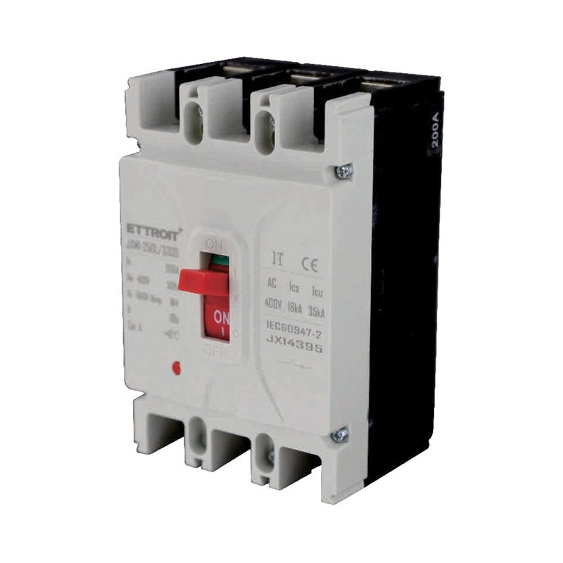 MCCB Interruttori Scatolati Magnetotermici 3P 22kA 200A AC 400V IP20 IEC60947-2