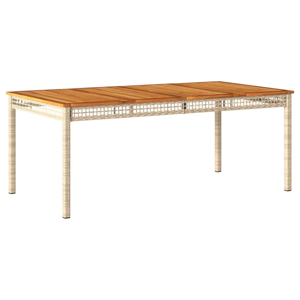 Set da Pranzo da Giardino 9 pz con Cuscini Beige in Polyrattan 3213583