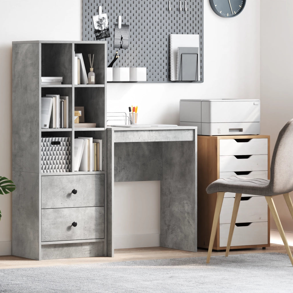 Scrivania Grigio cemento Truciolare 60 x 40 x 76 cm Scrivania