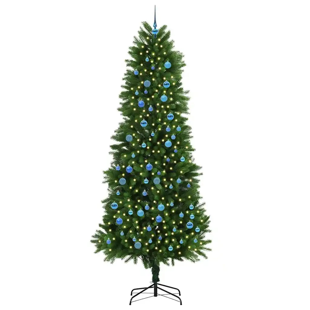 Albero di Natale con 300 LED con supporto-Luci decorative natalizie Verde 240 cm PE 423727