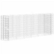 Aiuola rialzata in gabbione di ferro zincato 260 x 50 x 100 cm Argento 02_0039910