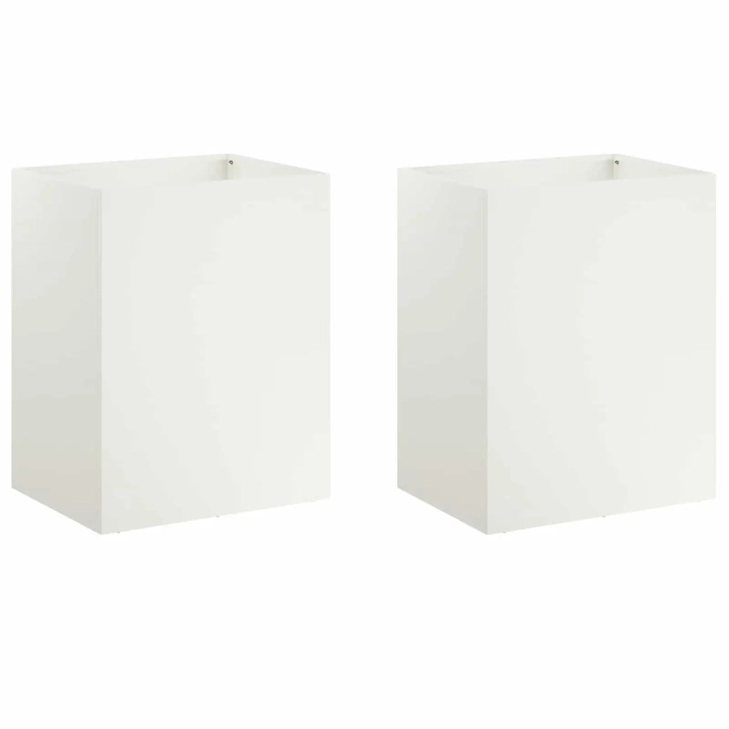 Vaso da giardino 2 pz Bianco 40 x 30 x 40 cm 8005473