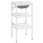 Telaio per Lavabo da Bagno con Lavabo Integrato Bianco in Ferro CFW8265381