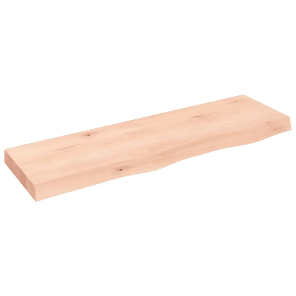 Piano Bagno 100x30x(2-6) cm in Legno Massello Non Trattato 3156031