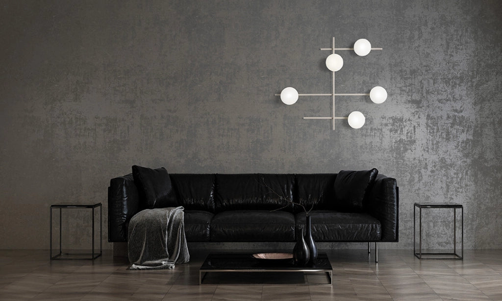 MIKADO LAMPADA DA PARETE O SOFFITTO 5 LUCI CIPRIA E BIANCO OPACO ATTACCO G9