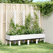 Fioriera da Giardino con Traliccio Bianco 160x40x142 cm in PPcod mxl 91751