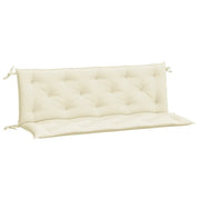 Cuscini Panca Giardino 2 pz | Cuscini per sedie Bianco Crema 150x50x7 Tessuto Oxford