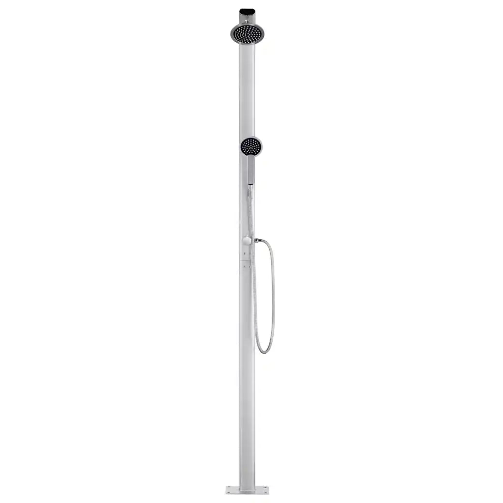 Doccia da Giardino con Base Marrone 220 cm in Alluminio CFW1868264