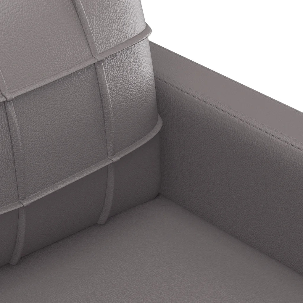 Divano a 3 Posti-Sofa 3 Posti Grigio 180 cm in Similpelle 763643