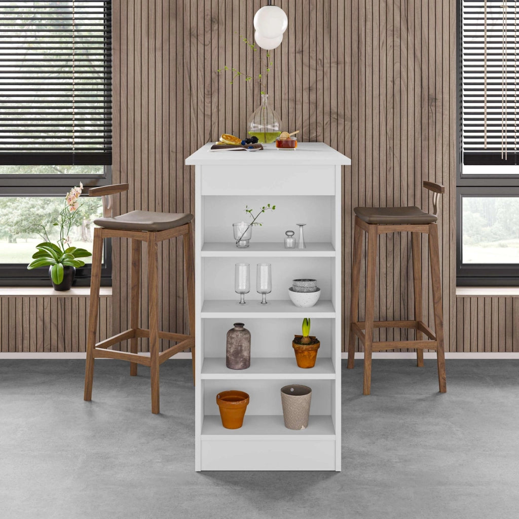 Tavolo bar in legno "Swallow" 117 x 54 x 101,8 cm - Bianco