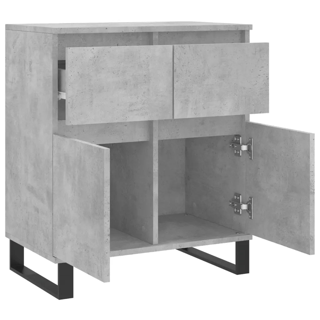 Credenza-Buffet-Armadio da cucina Grigio Cemento 60x35x70 cm in Legno Multistrato 610995