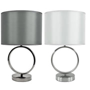 MAURY'S UNA LAMPADA DA TAVOLO DESIGN MODERNO CON BASE DI APPOGGIO TONDA IN COLORAZIONE ASSORTITA 45 CM